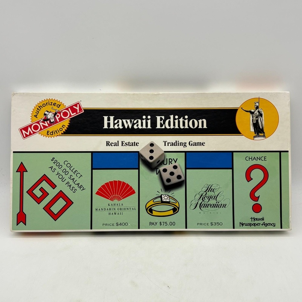 VINTAGE Monopoly Hawaii Edition COMPLETE USAopoly 1996 US State 90s Honolulu